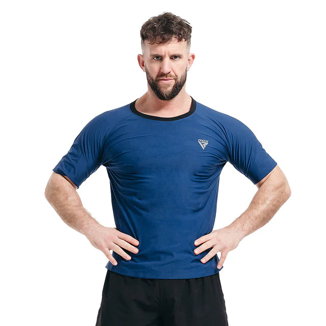 RDX T2 BLACK SHORT SLEEVE T-SHIRT HYPOALLERGENIC AND ABSORBENT