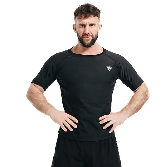 RDX T2 BLACK SHORT SLEEVE T-SHIRT HYPOALLERGENIC AND ABSORBENT