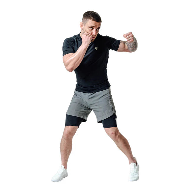RDX T2 BLACK SHORT SLEEVE T-SHIRT HYPOALLERGENIC AND ABSORBENT
