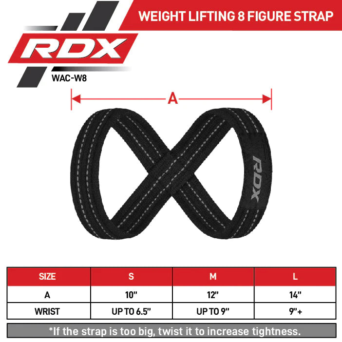 Correa de levantamiento de pesas RDX con forma de 8 Straps