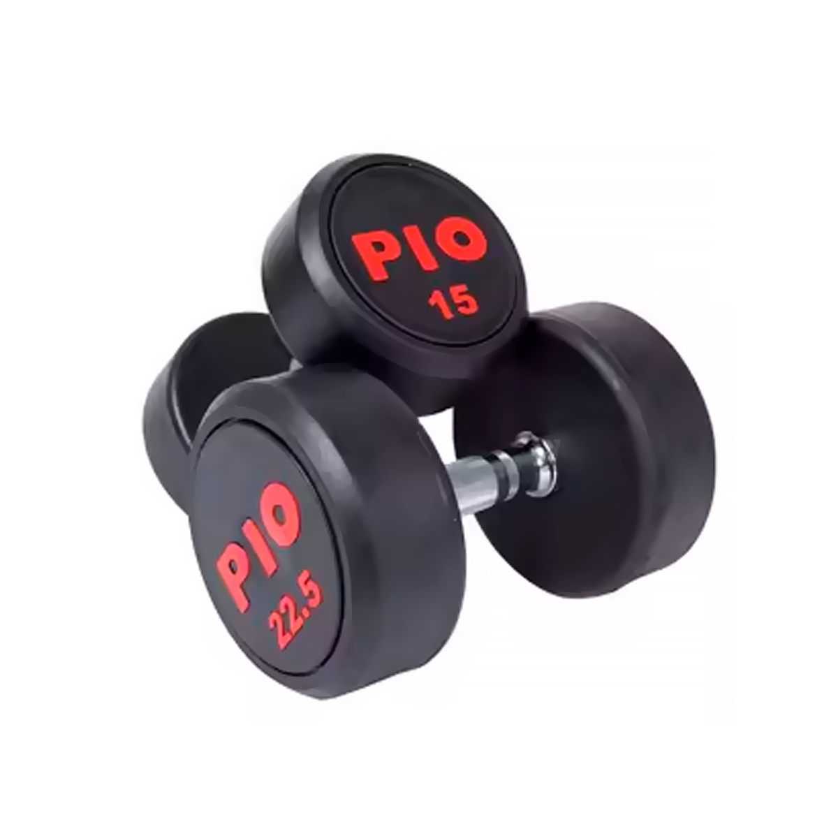 Mancuernas PIO rojo engomado  2.5 - 35 kgs