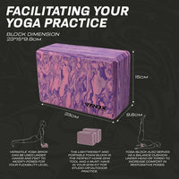 Thumbnail for BLOQUE DE YOGA ANTIDESLIZANTE DE ESPUMA EVA DE PP RDX DE ALTA DENSIDAD PURPURA