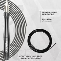 Thumbnail for RDX W2 10.3 FT ADJUSTABLE JUMP ROPE WITH NON-SLIP ALUMINUM HANDLES