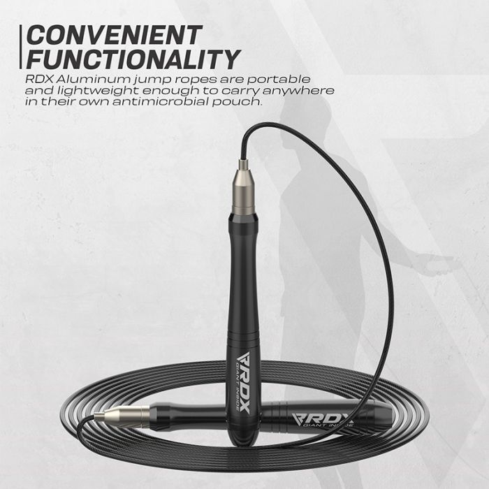 RDX W2 10.3 FT ADJUSTABLE JUMP ROPE WITH NON-SLIP ALUMINUM HANDLES