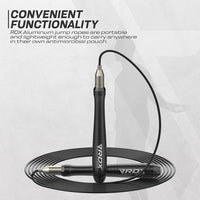 Thumbnail for RDX W2 10.3 FT ADJUSTABLE JUMP ROPE WITH NON-SLIP ALUMINUM HANDLES
