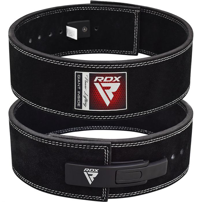 Cinturón de gimnasio de cuero para levantamiento de potencia RDX de 4 pulgadas