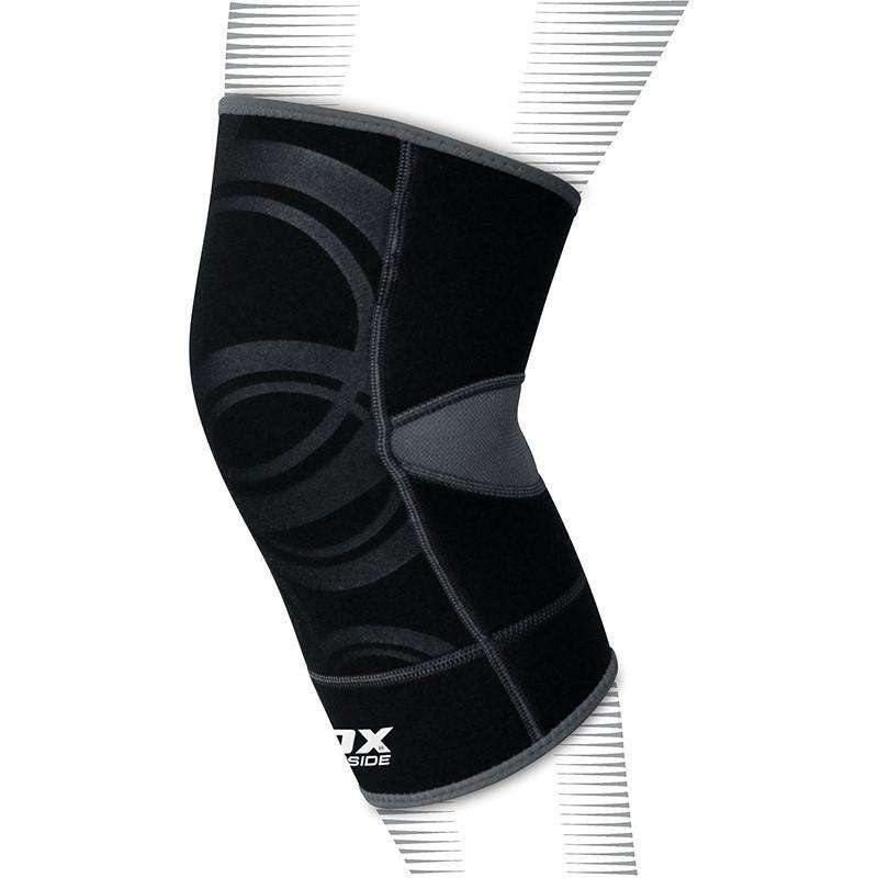 RDX K1 Soporte de rodilla Manga de compresión antideslizante para atletas Negro / Gris - Chelo Sports