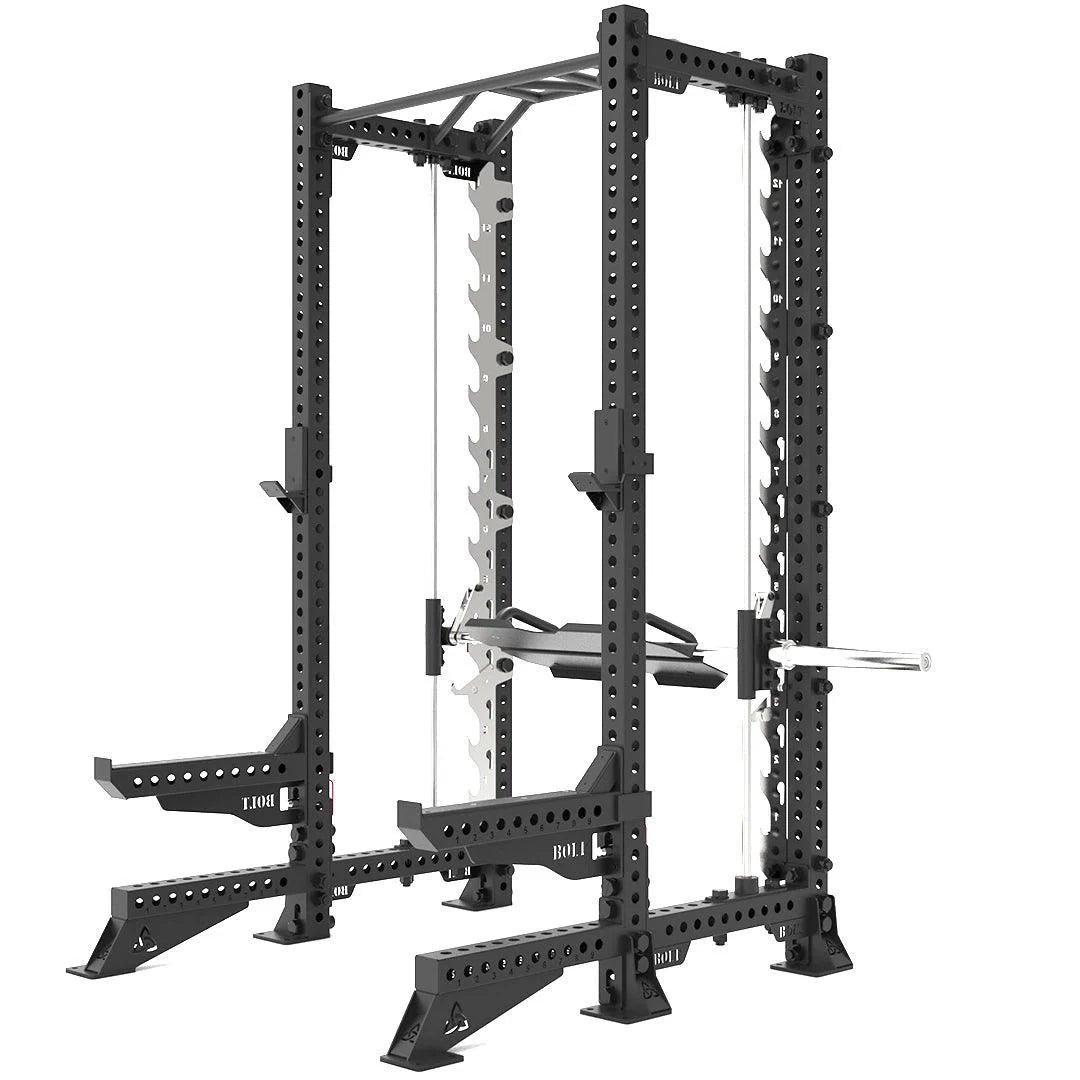 Power rack with smith