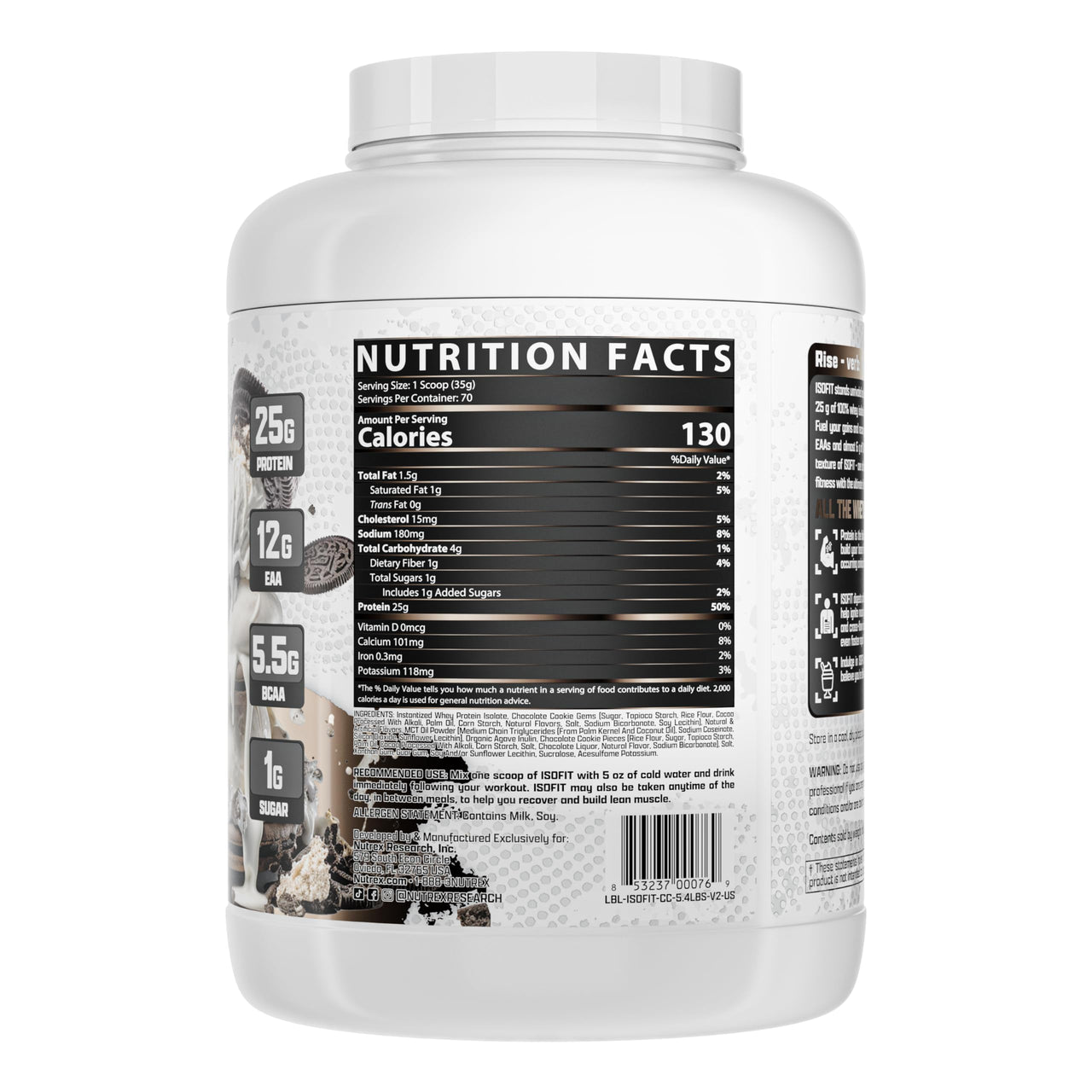 ISOFIT Delicious Gourmet Taste 100% Whey Protein Isolate 