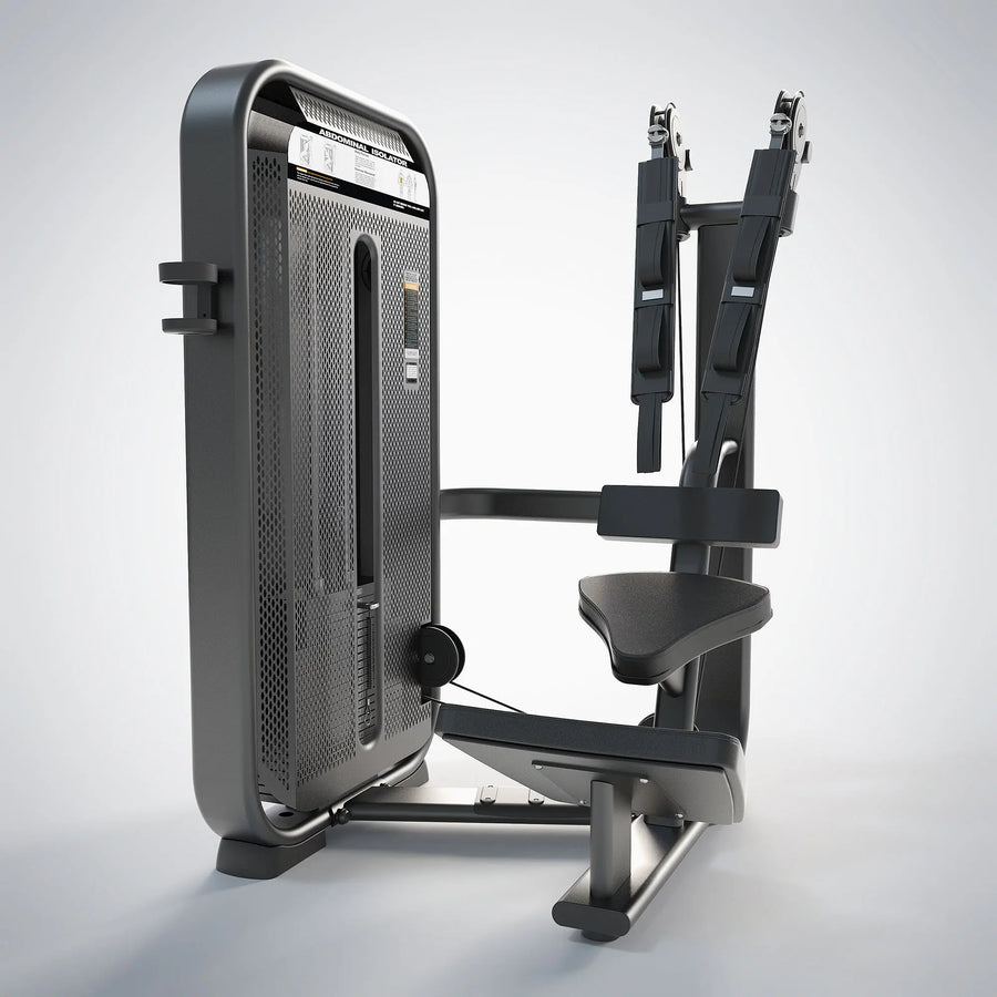 Aislador Abdominal Fusion Pro en Bolivia - detalle de palanca y asiento - Chelo Sports