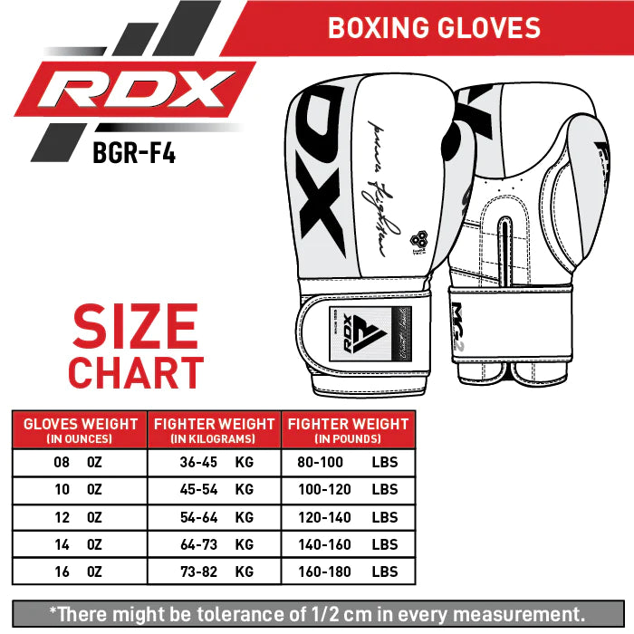 RDX F4 Hook &amp; Loop Sparring Boxing Gloves 