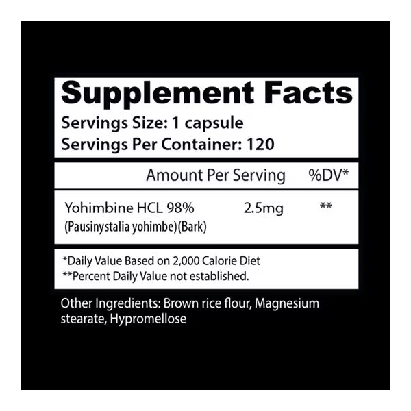 Yohimbine HCL 120 Cápsulas (Insane Labz)