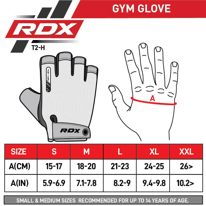 RDX T2 Half Finger Weight Lifting Gym Gloves 