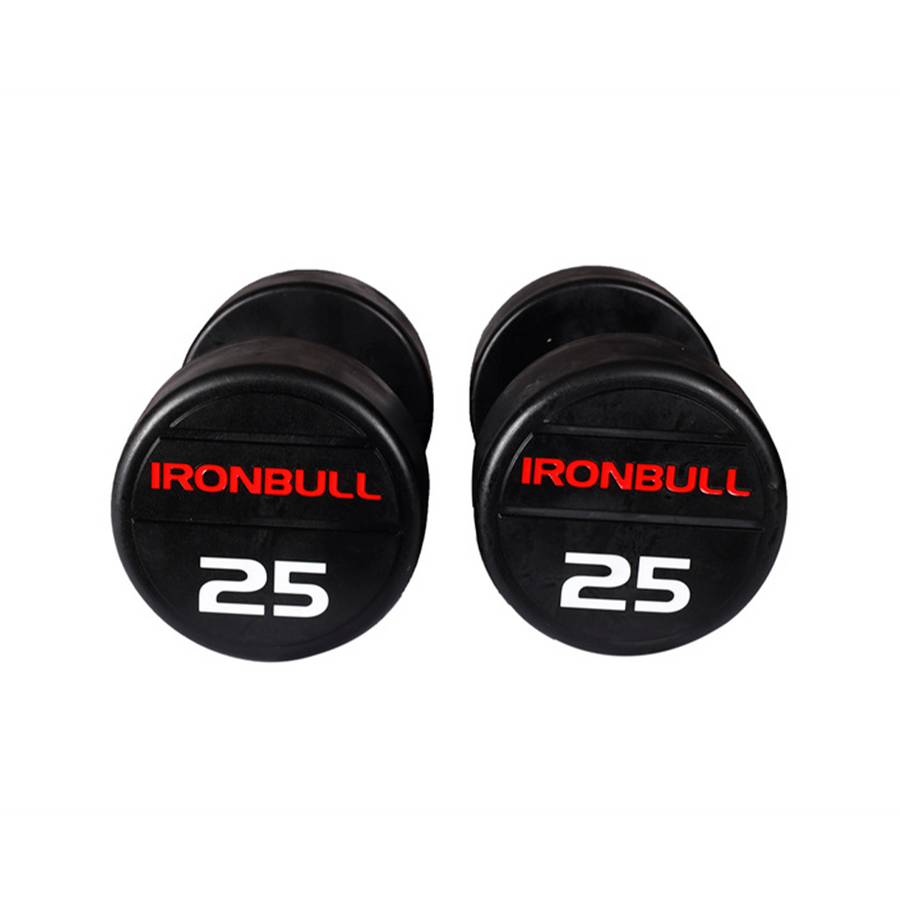 Mancuernas Ironbull engomadas en Bolivia - detalle de set para gimnasio - Chelo Sports