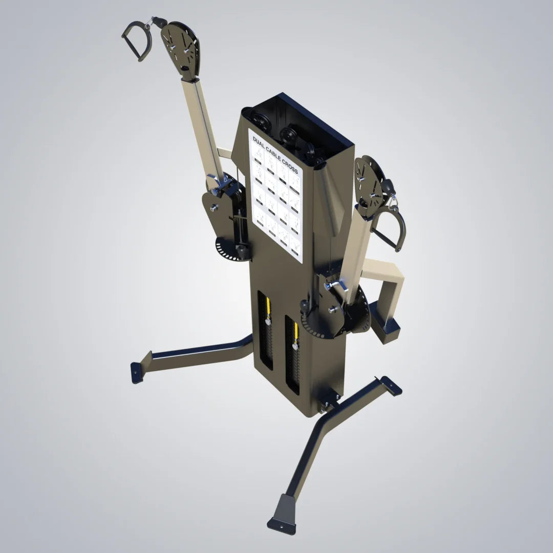 Cable cross con doble pila de pesas