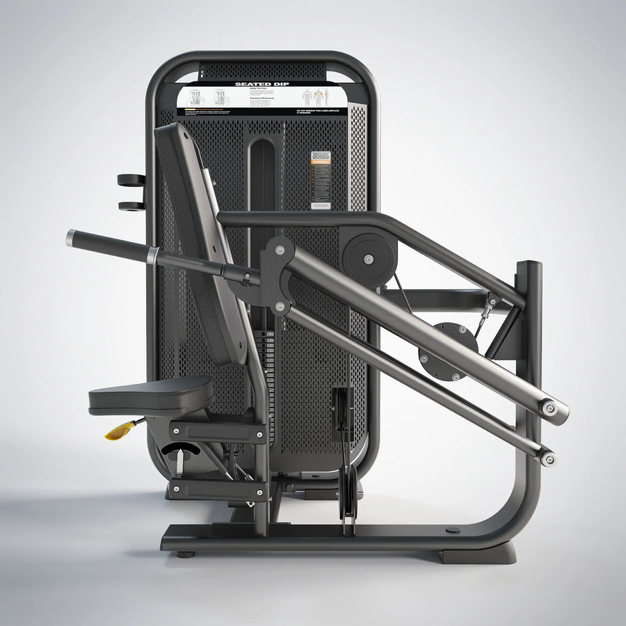 Seated Dip Fusion Pro en Bolivia - detalle de asiento y agarres - Chelo Sports