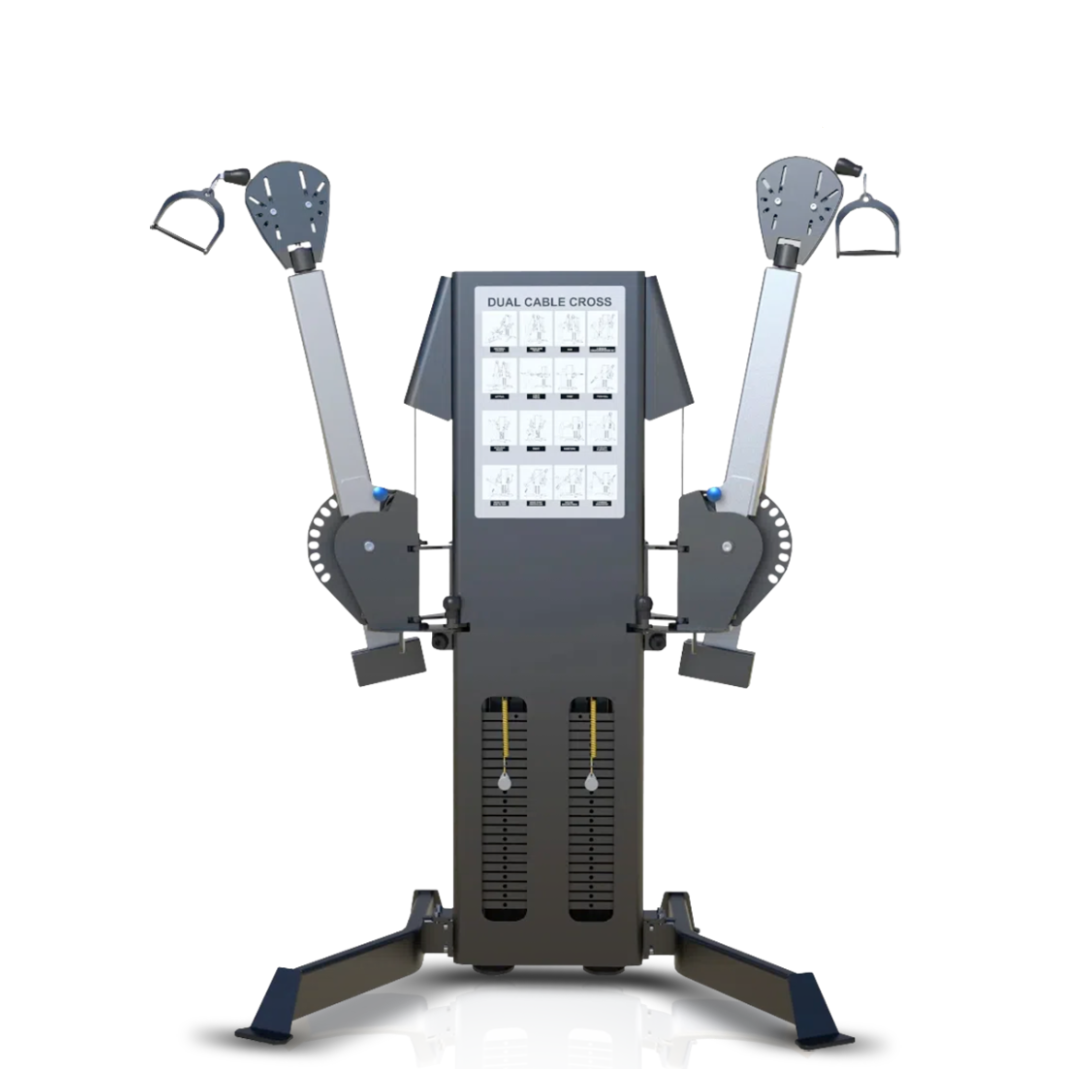 Cable cross con doble pila de pesas