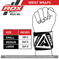 Thumbnail for RDX W4 Weightlifting Wrist Wraps