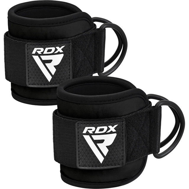 Correas de tobillo RDX negras en Bolivia - ajuste para gluteos en polea - Chelo Sports