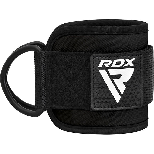 Correas de tobillo RDX A4 negras en Bolivia - vista principal para polea - Chelo Sports