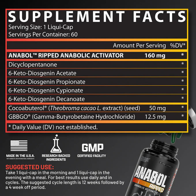Abol Ripped - 60 Cápsulas (Nutrex)