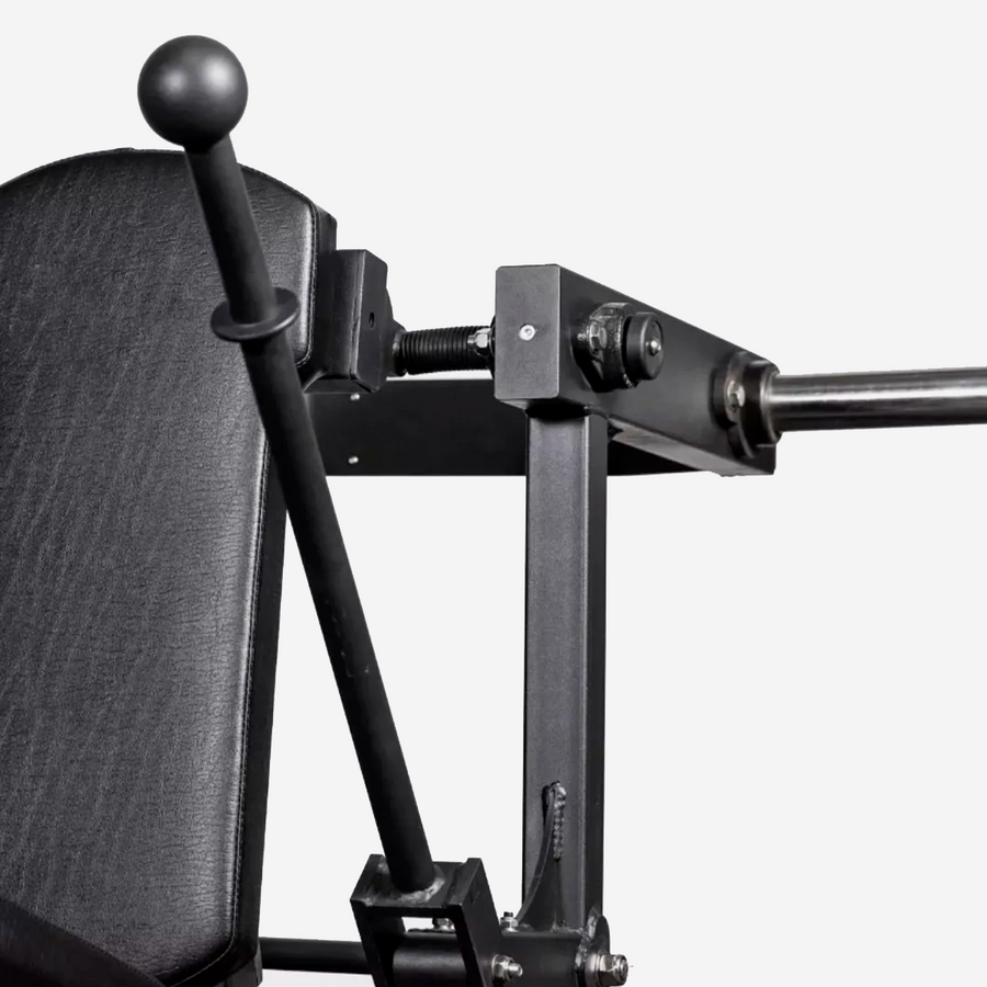 Maquina banco triceps con disco en Bolivia - vista lateral de estructura - Chelo Sports