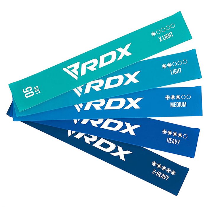 Bandas RDX MU 5 en 1 azules en Bolivia - set de resistencia para dominadas - Chelo Sports