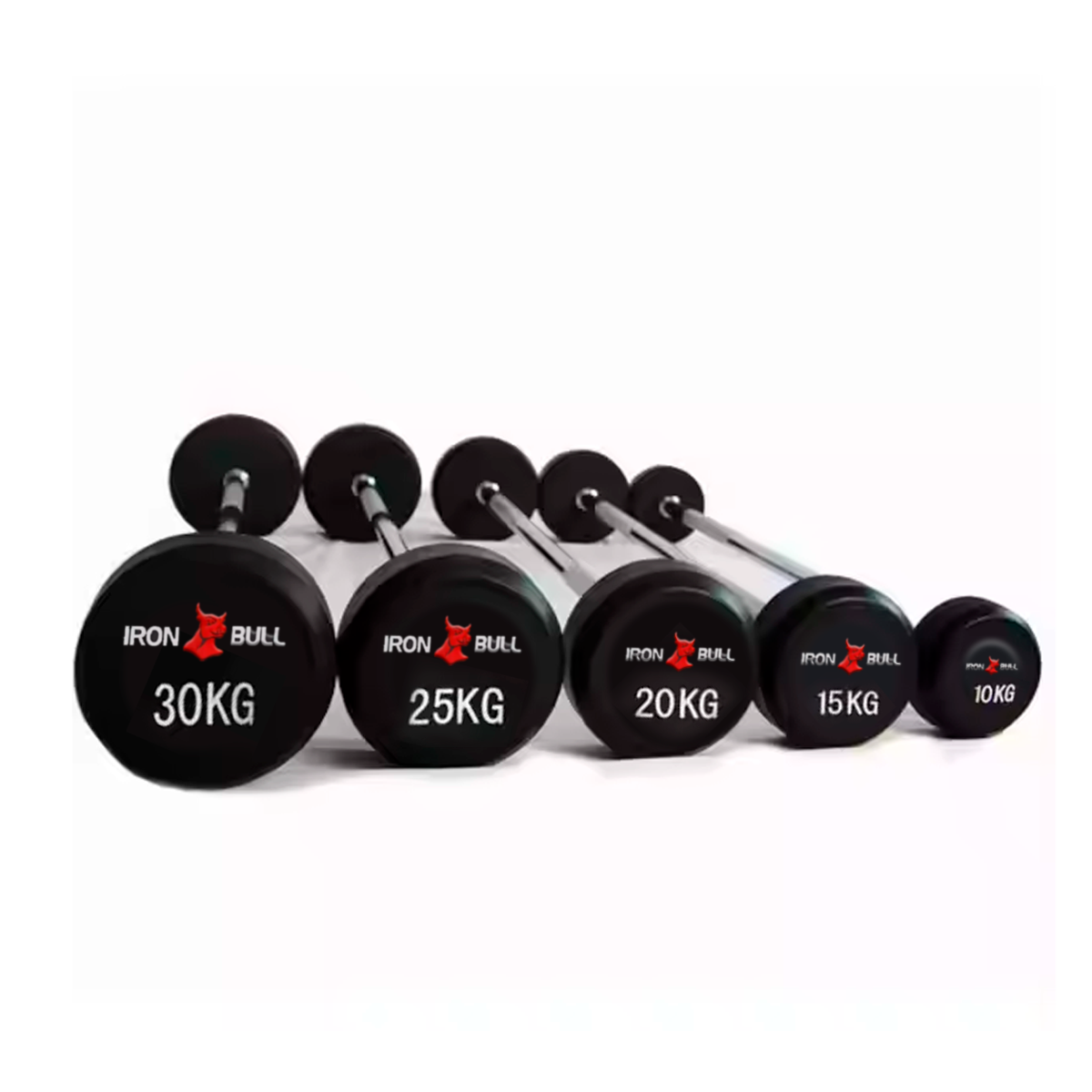 Set de rubber barbell ironbull 10-30 Kgs.