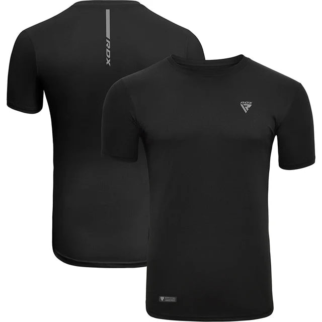 RDX T2 BLACK SHORT SLEEVE T-SHIRT HYPOALLERGENIC AND ABSORBENT 