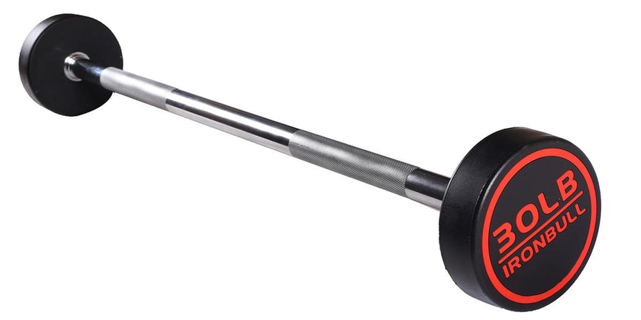 Rubber Barbell ironbull con barra recta 10-30 Kgs.