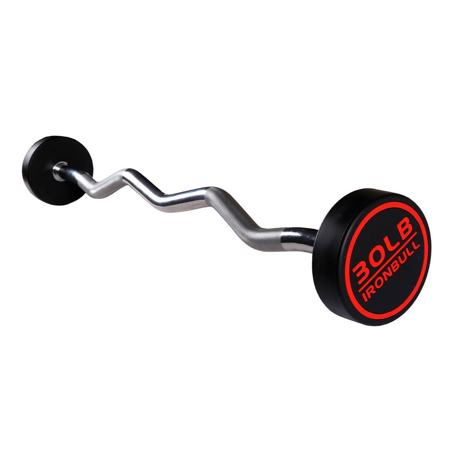 Rubber barbell ironbull curvo 10-30 Kgs.