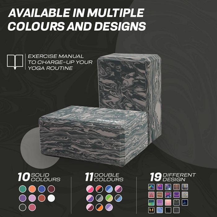 RDX GB HIGH DENSITY EVA FOAM NON-SLIP YOGA BLOCK GREY