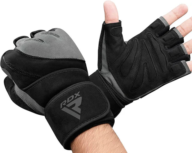 RDX L4 Open Finger Weight Lifting Gym Gloves 