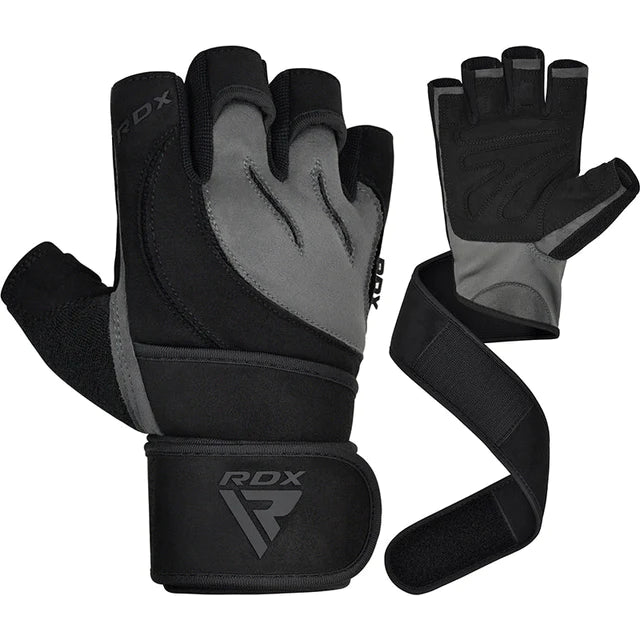 RDX L4 Open Finger Weight Lifting Gym Gloves 