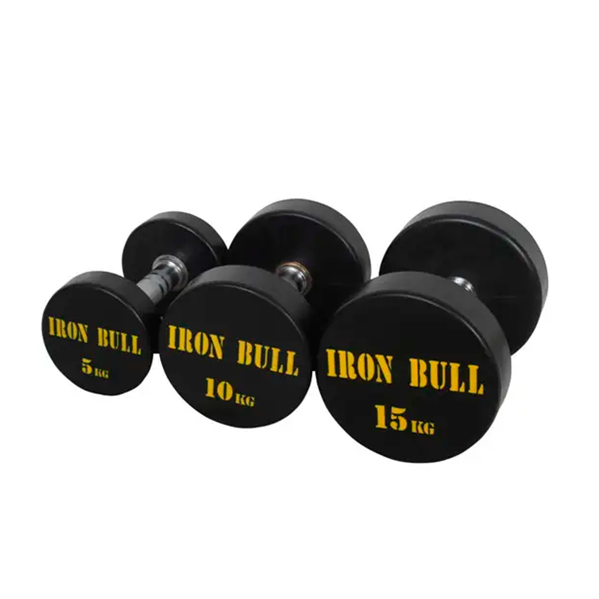 Set de mancuernas IRONBULL amarillo engomada 2.5 - 35 kgs