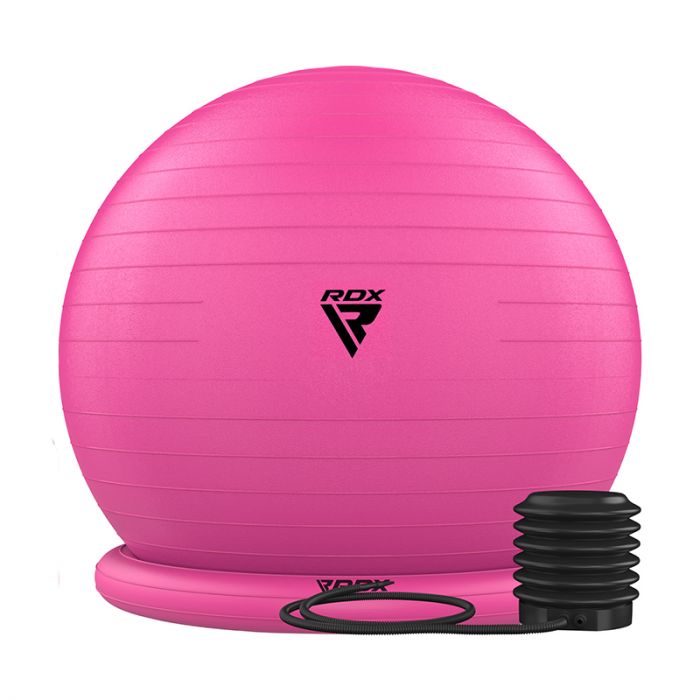 PELOTA DE YOGA INFLABLE RDX B2 CON BASE ANTIDESLIZANTE, TUBOS DE RESISTENCIA Y BOMBA DE AIRE