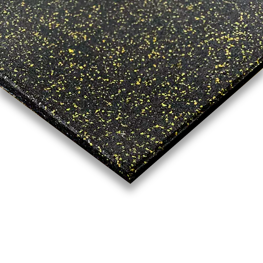 Piso de Goma Moteado Amarillo 15mm en Bolivia - piso para gimnasio - Chelo Sports