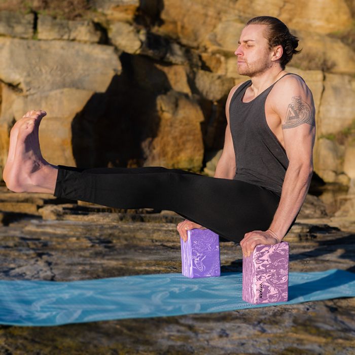 RDX HIGH DENSITY PP EVA FOAM NON-SLIP YOGA BLOCK PURPLE