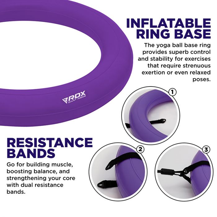 Pelota inflable RDX B2 morada en Bolivia - tubos de resistencia para brazos - Chelo Sports