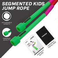 Thumbnail for RDX BR 10 FT RAINBOW BRAIDED NYLON TANGLE FREE JUMP ROPE FOR KIDS