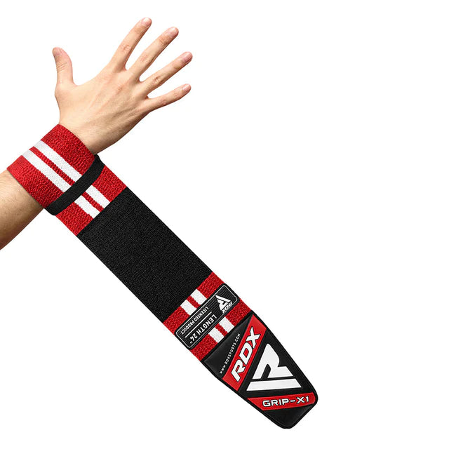 Munequeras RDX W4 rojas para pesas en Bolivia - par completo - Chelo Sports