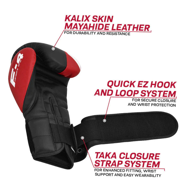 RDX F4 Hook &amp; Loop Sparring Boxing Gloves 