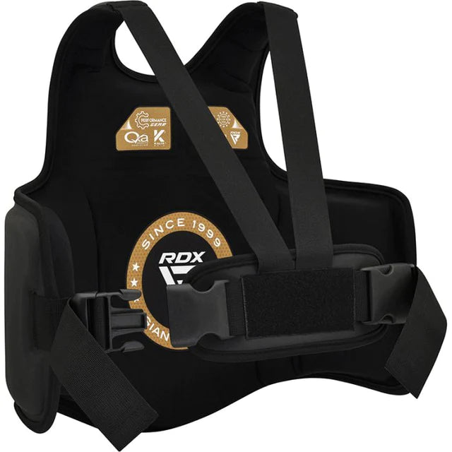 Protector RDX F6 Kara dorado en Bolivia - correas de ajuste traseras - Chelo Sports