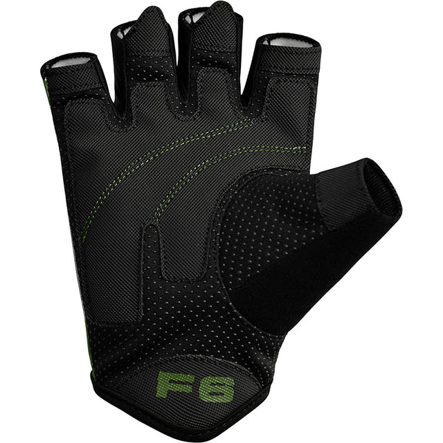 Guantes RDX F6 verdes en Bolivia - vista frontal para entrenamiento - Chelo Sports