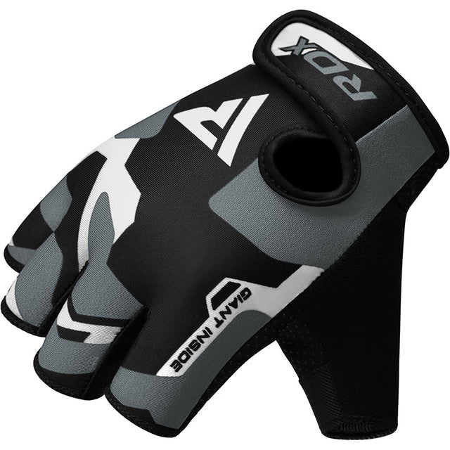 Guantes RDX F6 grises en Bolivia - detalle de palma antideslizante - Chelo Sports