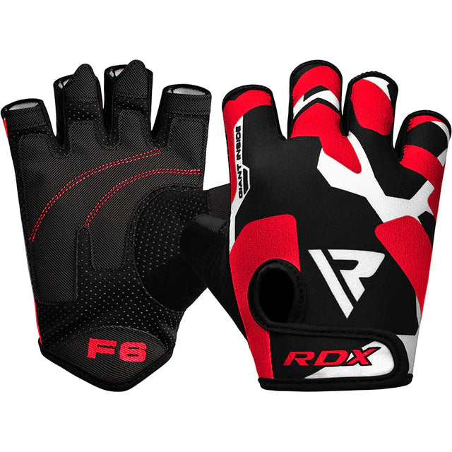 Guantes RDX F6 rojos en Bolivia - vista principal para gimnasio - Chelo Sports
