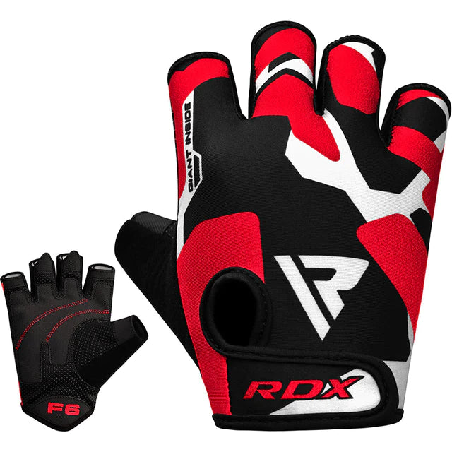 Guantes RDX F6 rojos en Bolivia - palma con agarre antideslizante - Chelo Sports