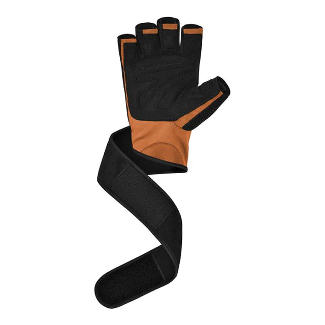 Guantes RDX L4 con dedos abiertos en Bolivia - detalle de costuras - Chelo Sports