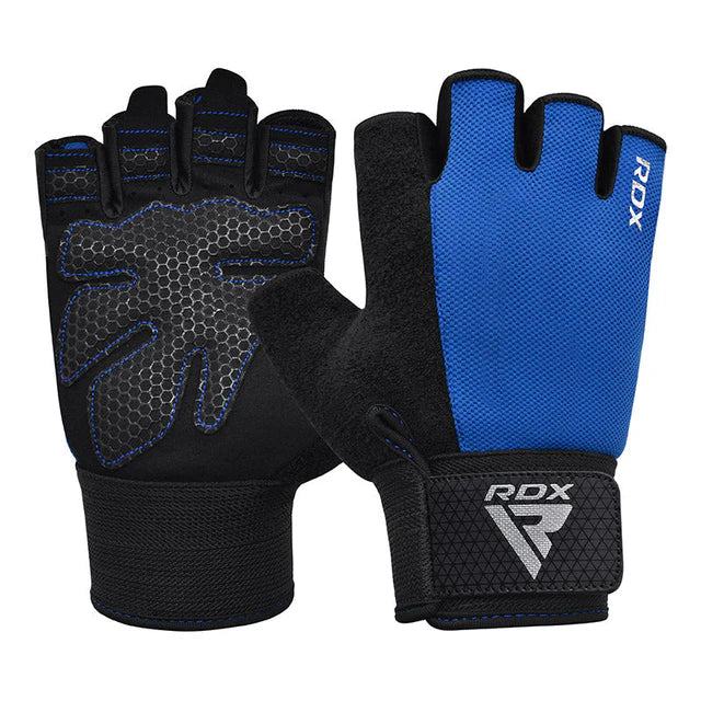 Guantes RDX W1H azules en Bolivia - vista principal para pesas - Chelo Sports