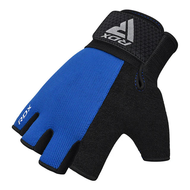 Guantes RDX W1H azules en Bolivia - palma antideslizante para pesas - Chelo Sports